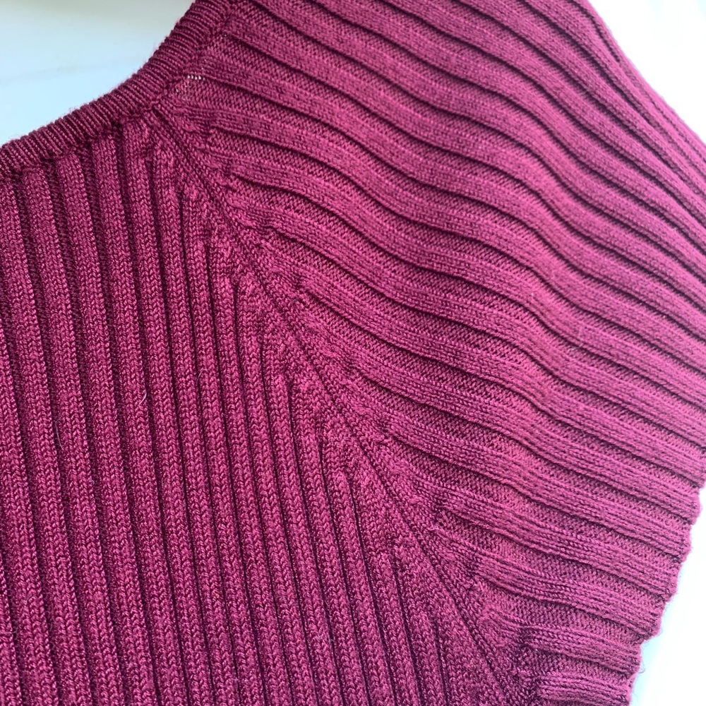 Burgundy Ribbed Top - Picture 6 of 7